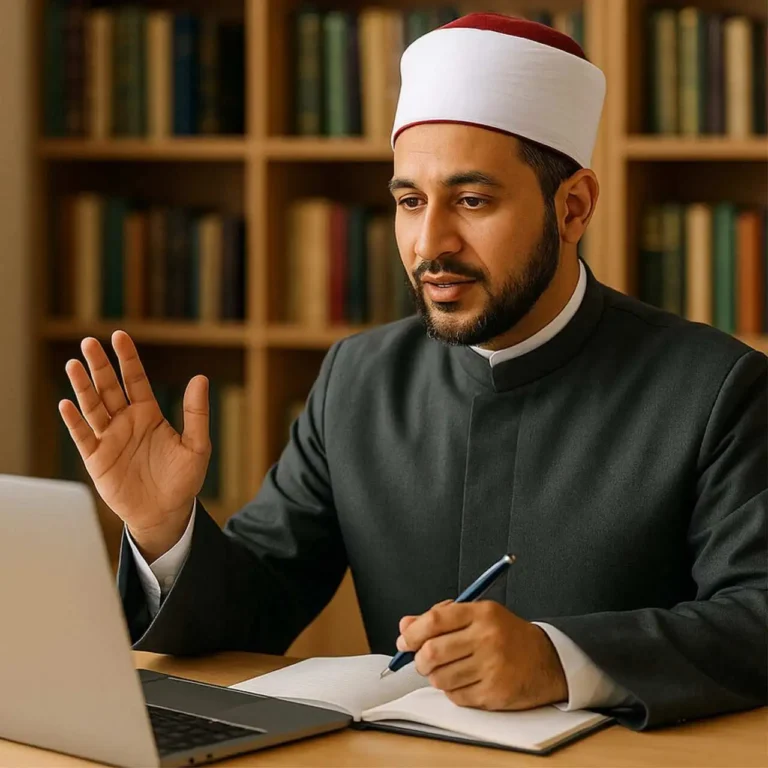 Student reading Quran online with Rahman School tutor